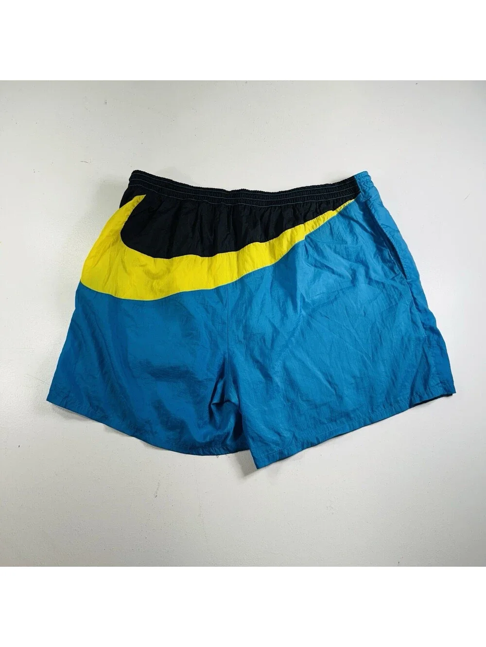 Nike Vintage Swimming Trunks Blue Big Swoosh Men’s Size XL